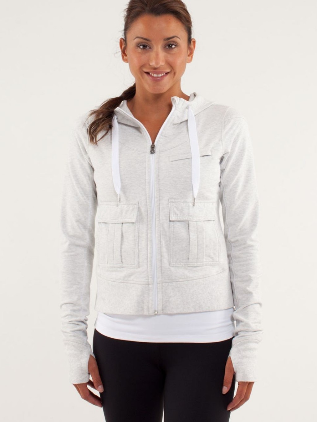 Lululemon Carry And Go Hoodie | Heathered White | Nwot